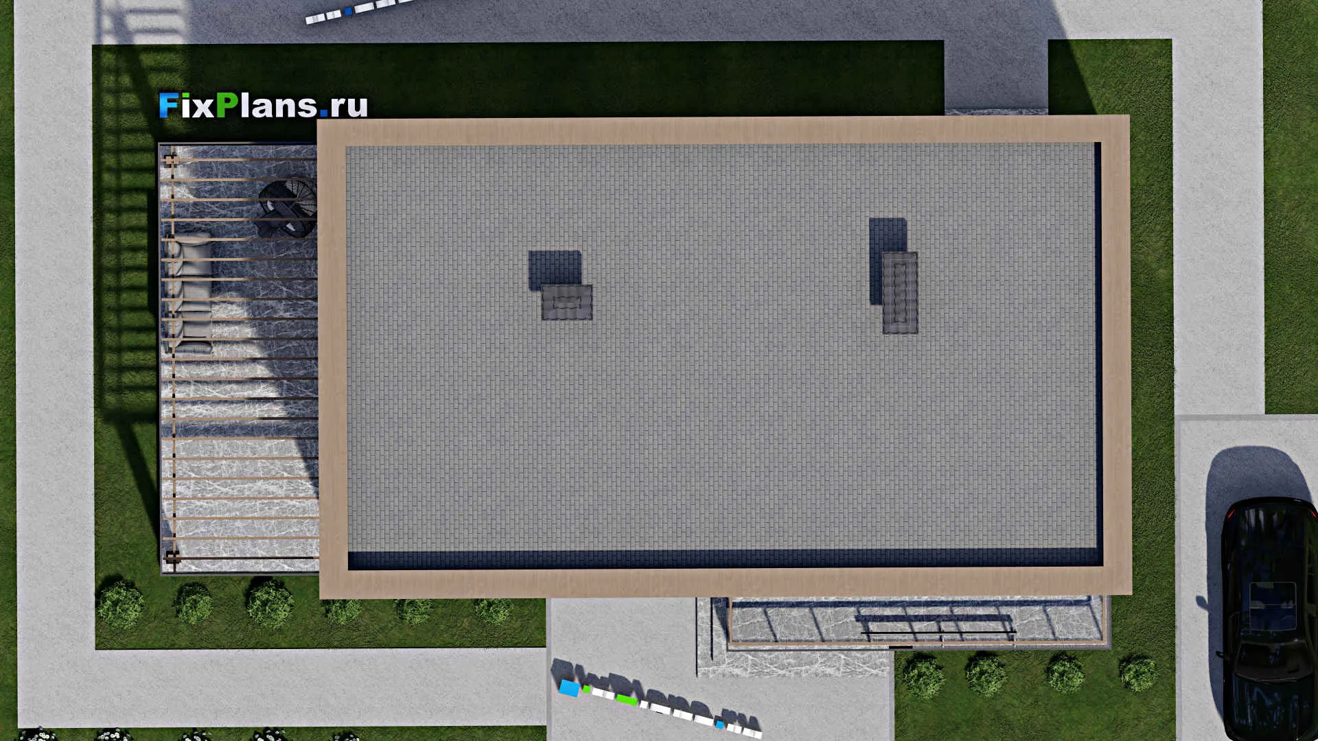 F-6209 - Планы двухэтажного дома 10 на 15, площадью 250 м² с террасой и 4 спальнями