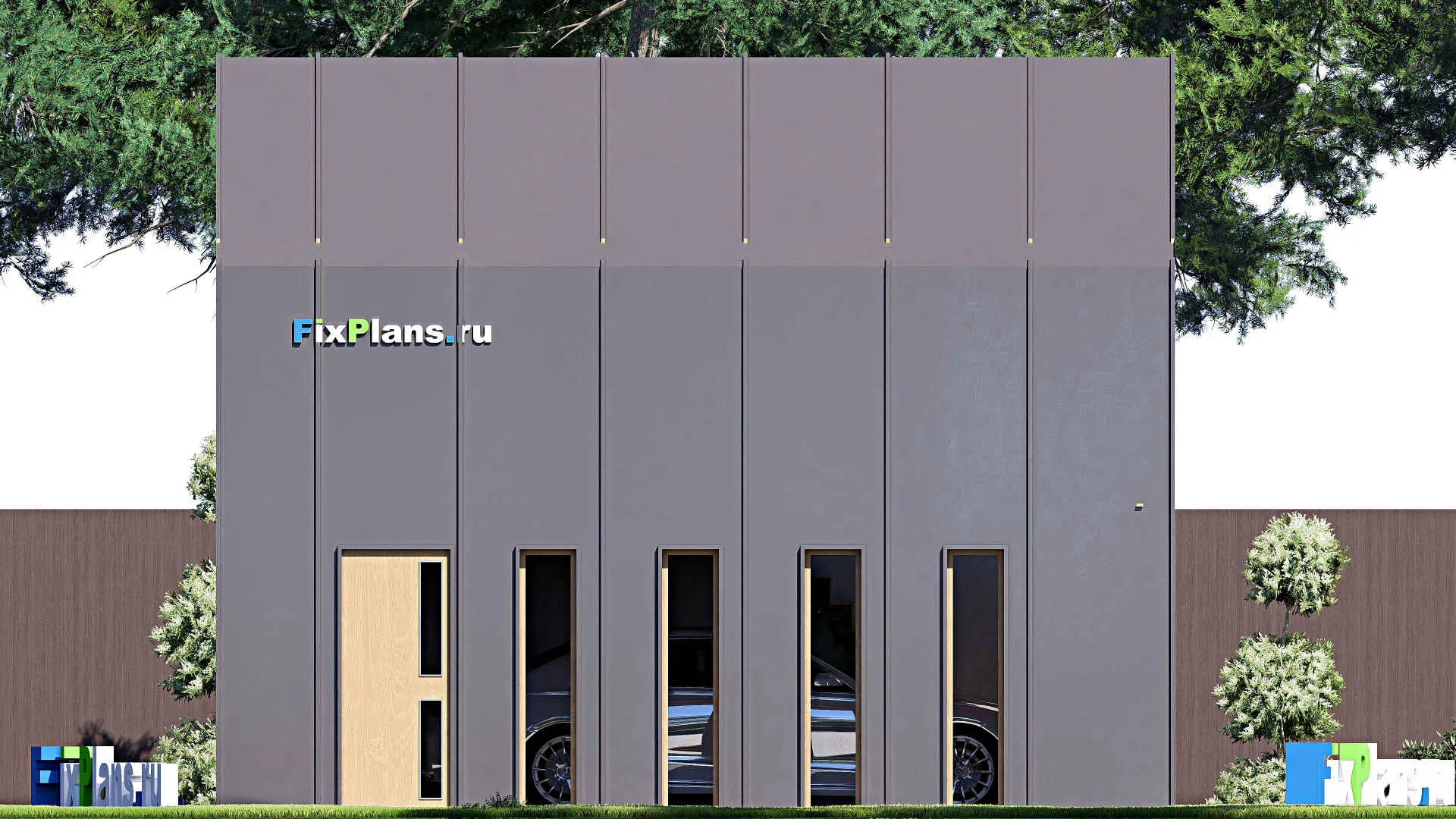 F-21158 - Проект гаража 5 на 8, площадью 40 м² на 1 машиноместо