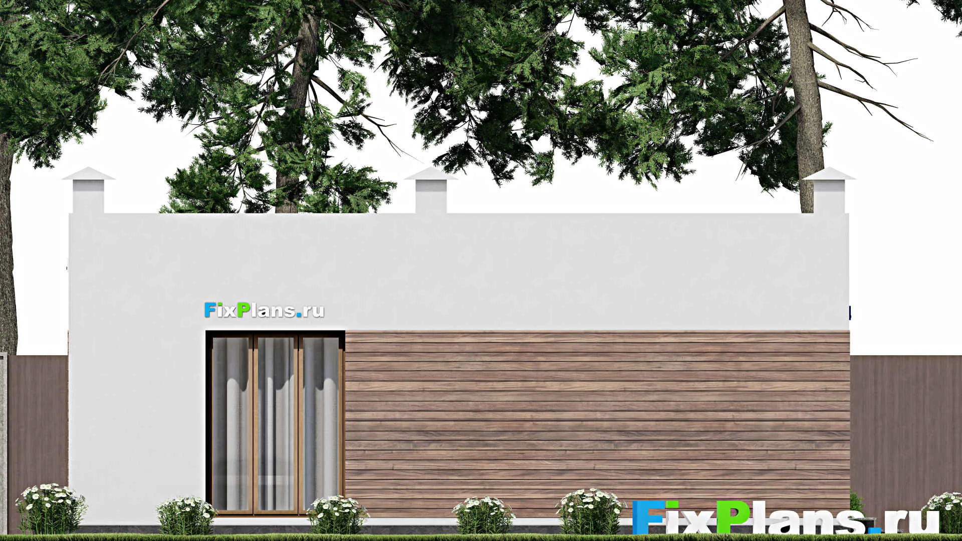 F-5750 - Проект одноэтажного дома 10 на 17, площадью 130 м² с 3 спальнями