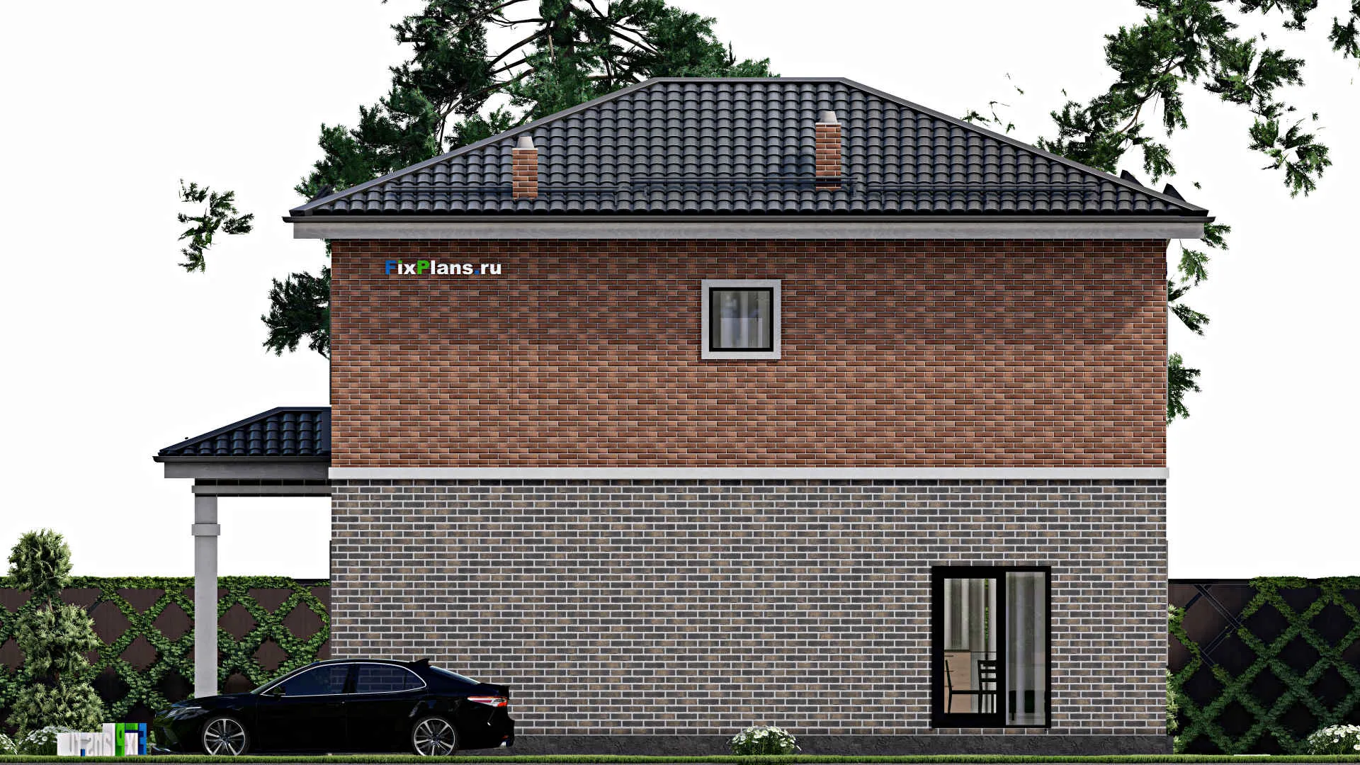 F-3806 - Проект двухэтажного дома 9 на 12, площадью 160 м² с 4 спальнями