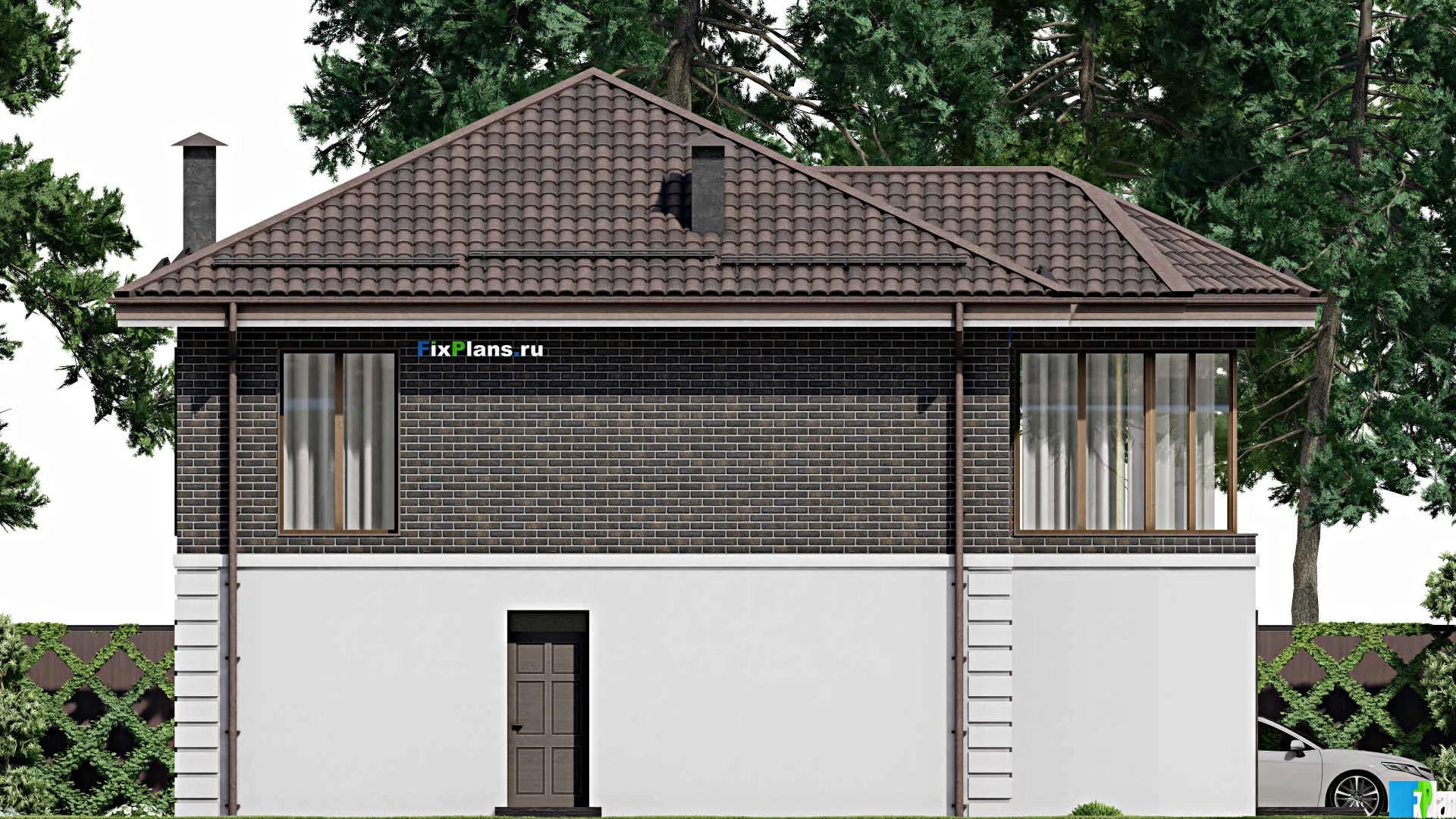 F-6110 - Проект двухэтажного дома 13 на 14, площадью 210 м² с 4 спальнями