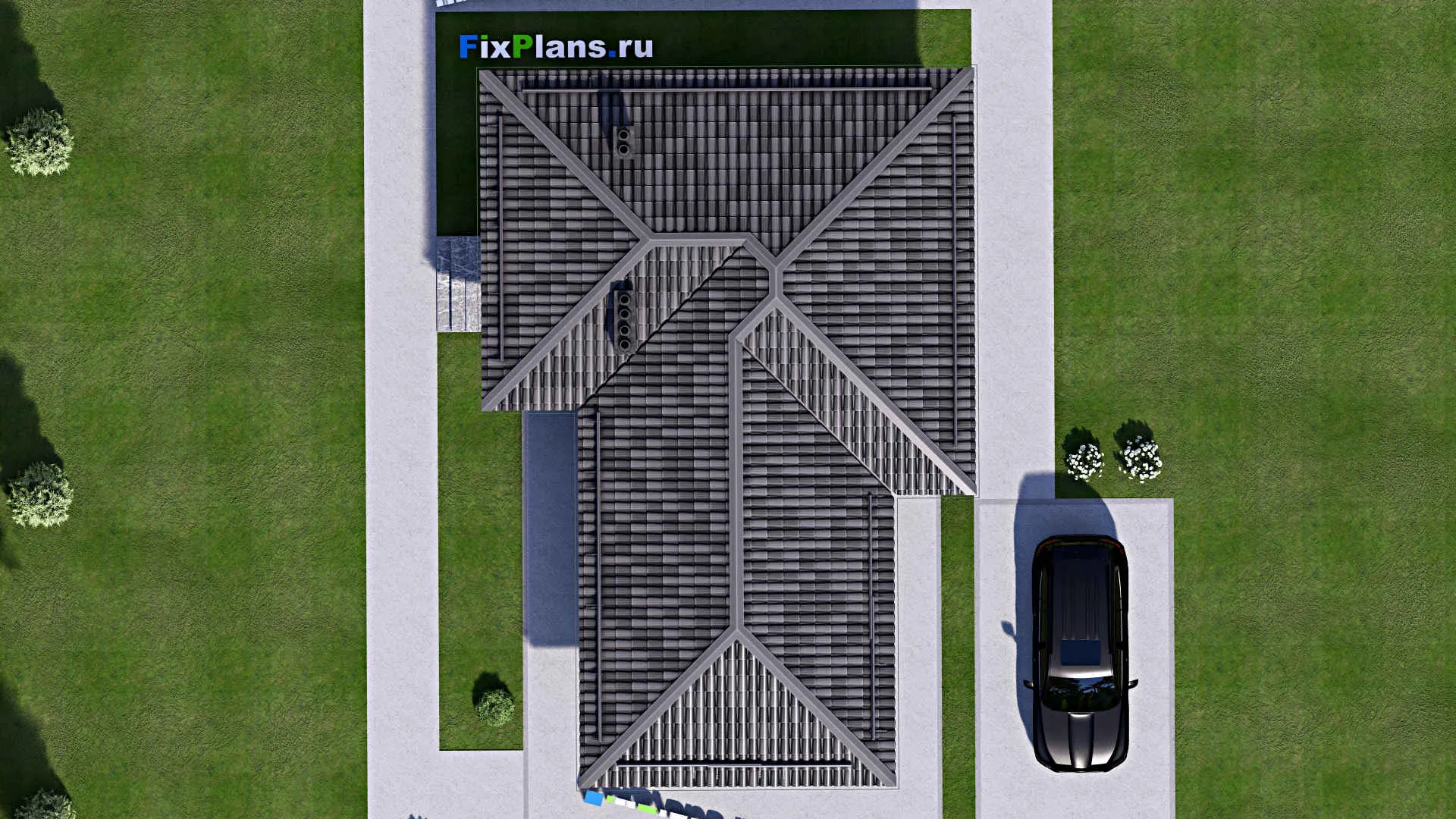 F-15380 - Проект бани 10 на 14, площадью 80 м² с комнатой отдыха, терассой и санузлом