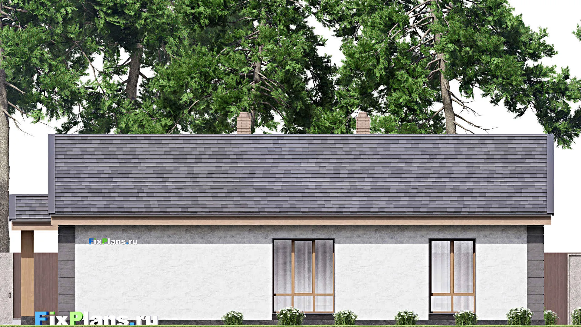 F-14489 - Проект одноэтажного дома 13 на 16, площадью 160 м² с 4 спальнями