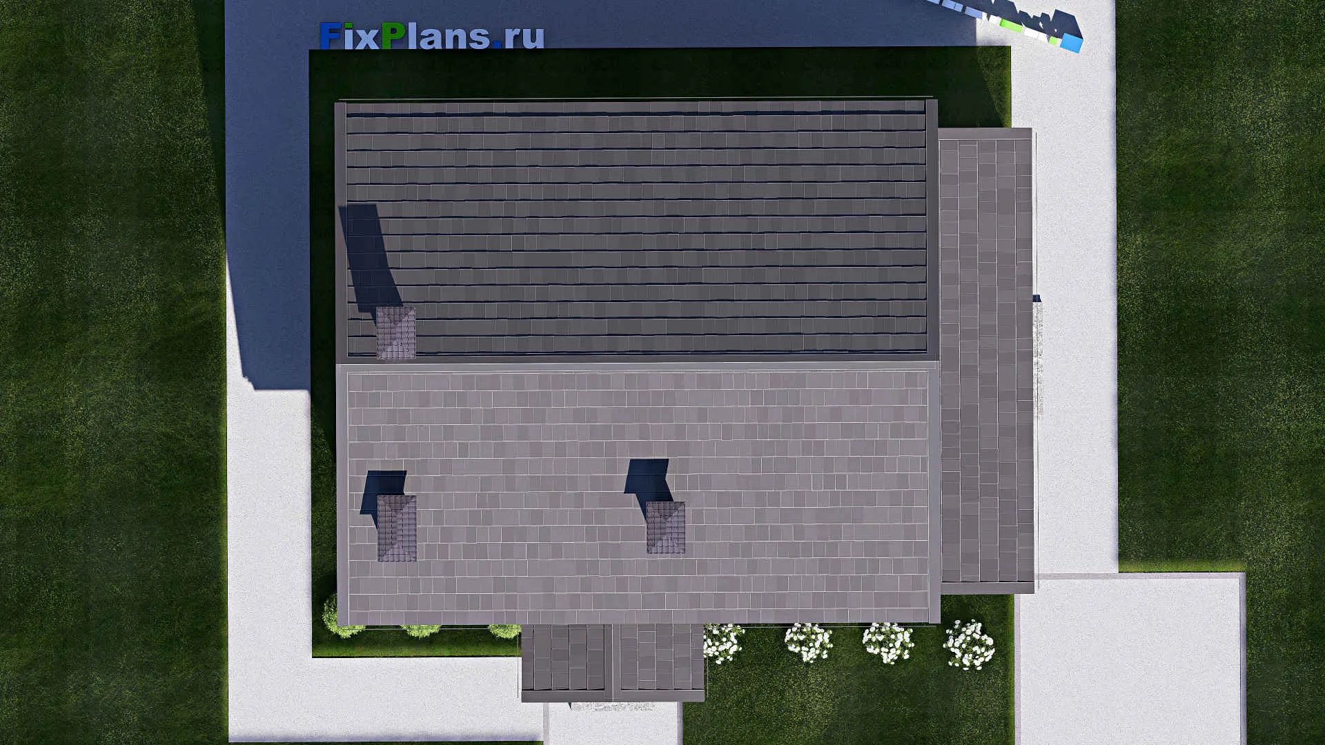 F-17342 - Проект дома с мансардой 10 на 12, площадью 120 м² с террасой и 3 спальнями