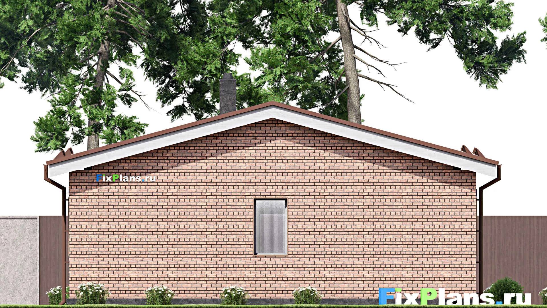 F-15299 - Проект бани 11 на 12, площадью 100 м² с комнатой отдыха, терассой и санузлом