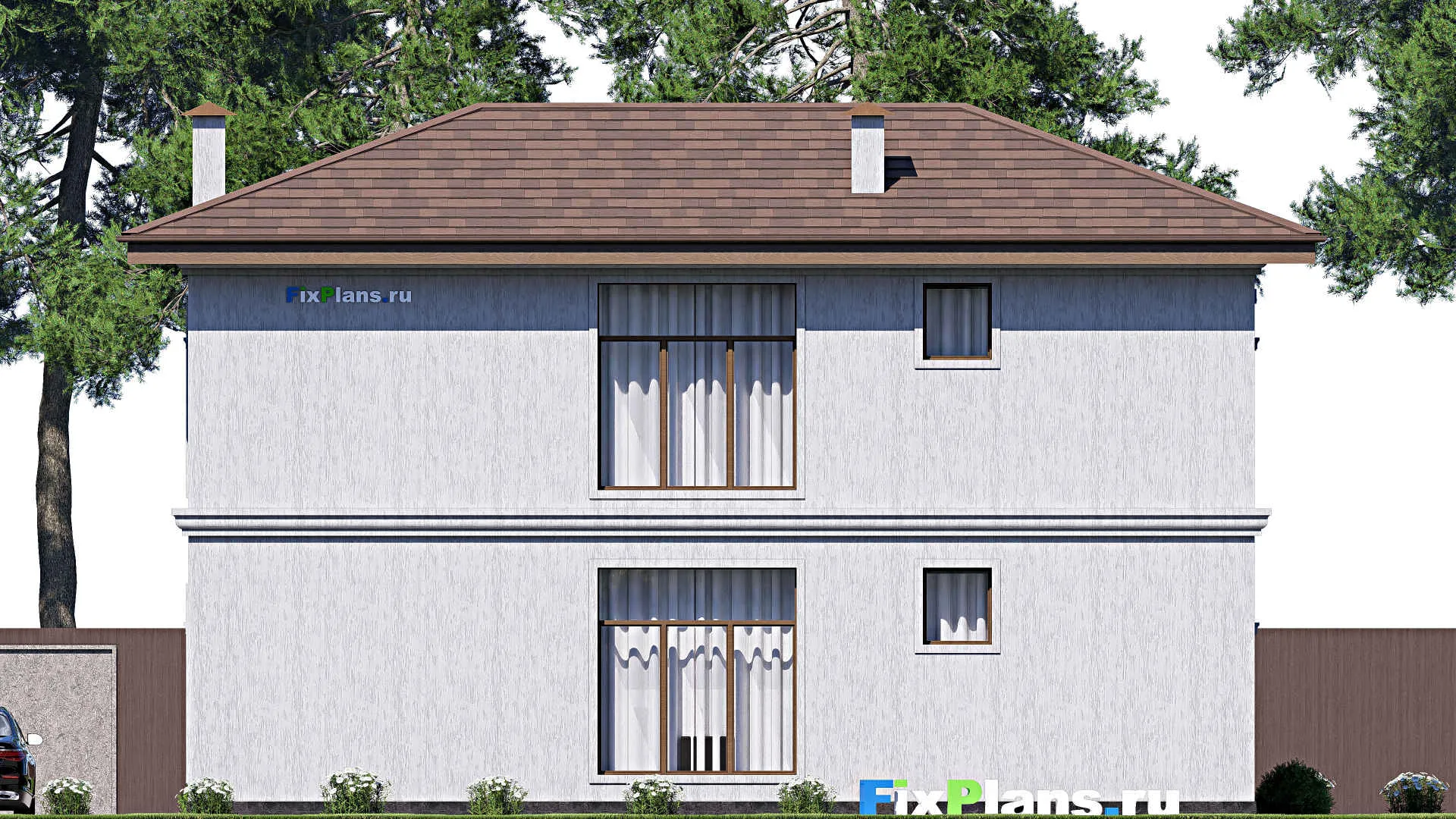 F-17360 - Проект двухэтажного дома 12 на 14, площадью 160 м² с 3 спальнями