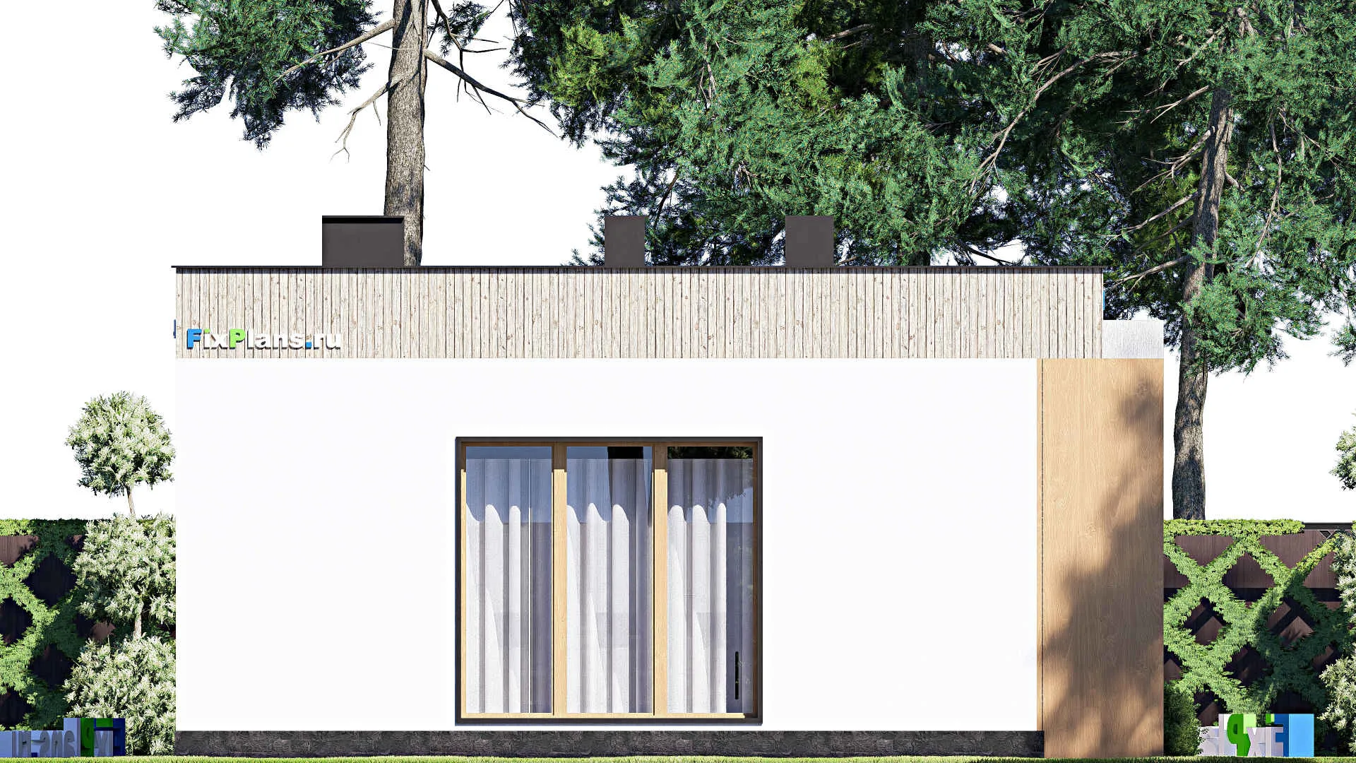 F-19313 - Проект одноэтажного дома 10 на 23, площадью 150 м² с 1 спальнями