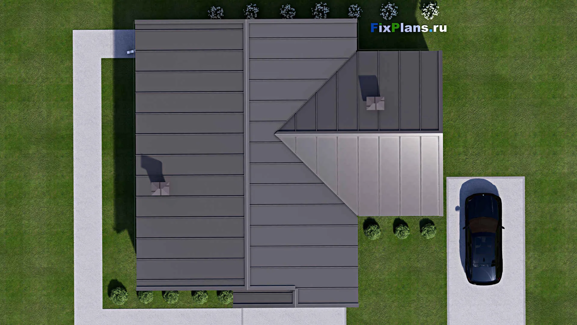 F-16334 - Проект одноэтажного дома 15 на 16, площадью 140 м² с 2 спальнями