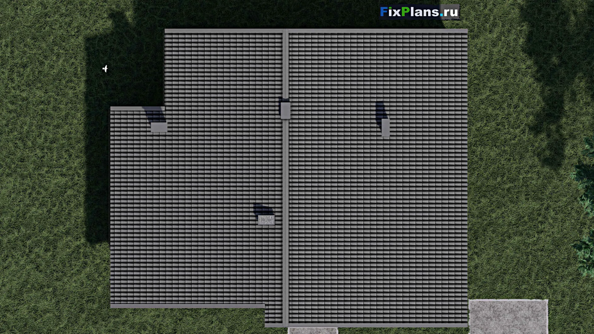 F-0818 - Проект дома с мансардой 13 на 17, площадью 260 м² с террасой и 4 спальнями