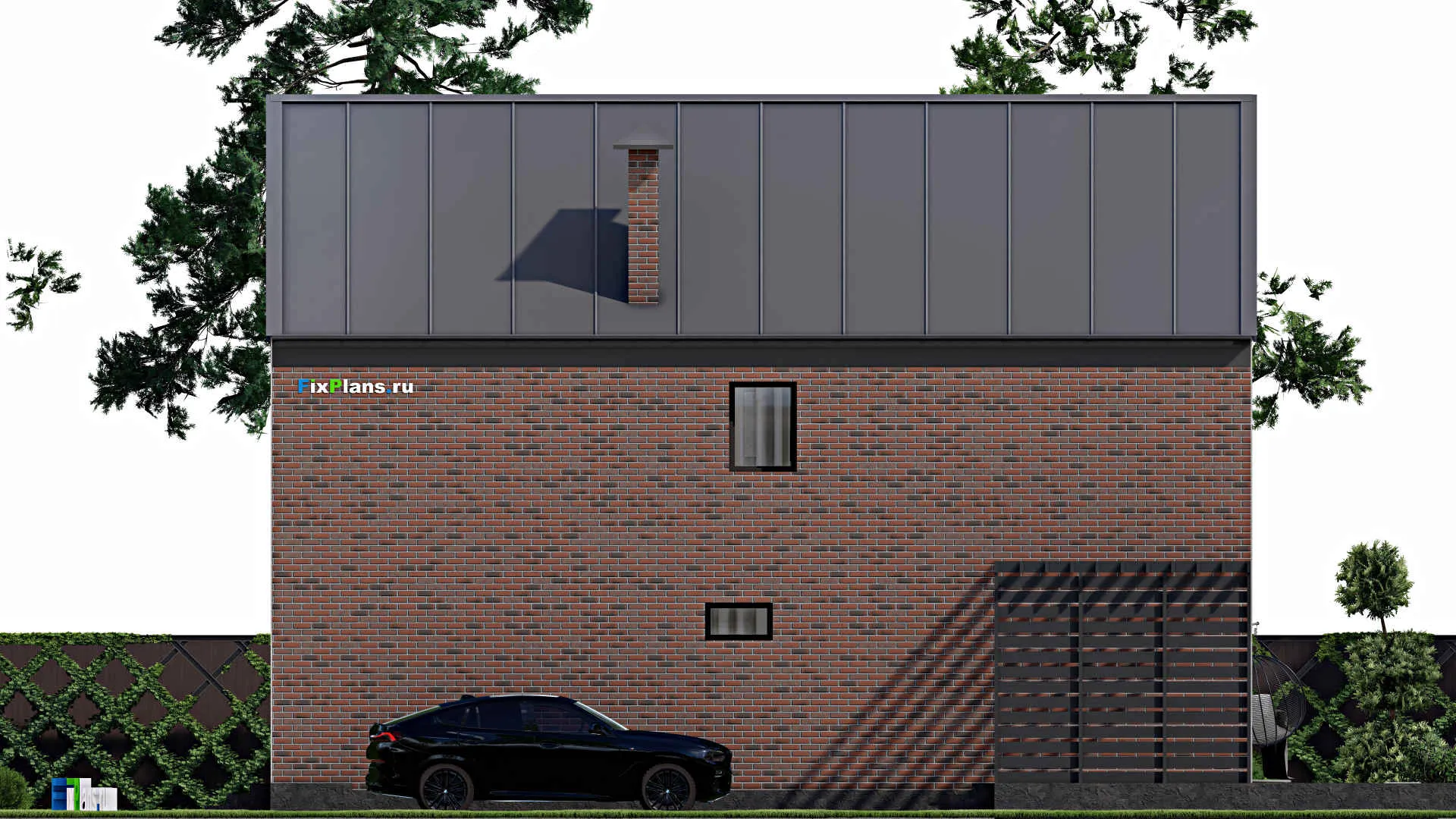 F-2861 - Проект дома с мансардой 9 на 14, площадью 220 м² с террасой, балконом и 4 спальнями