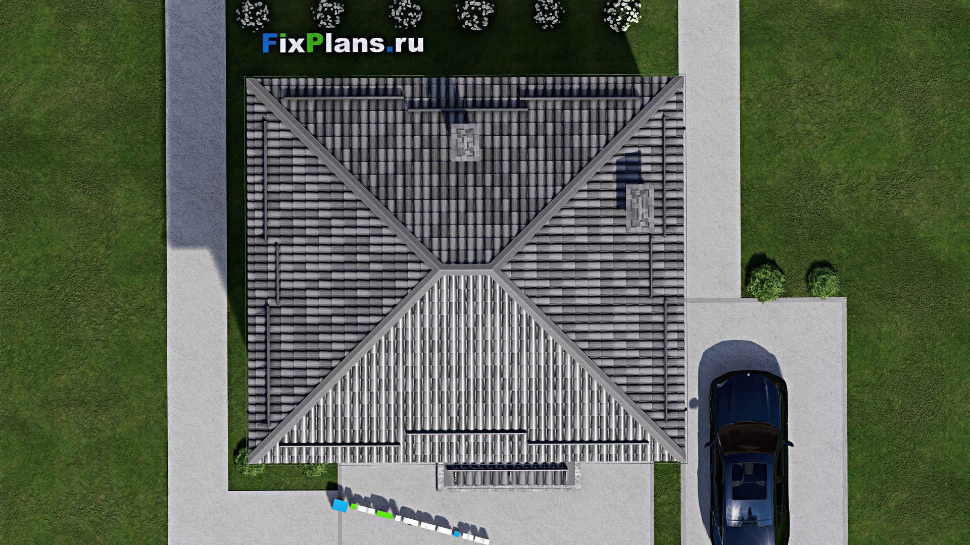 F-11492 - Проект двухэтажного дома 10 на 10, площадью 110 м² с баней и 4 спальнями