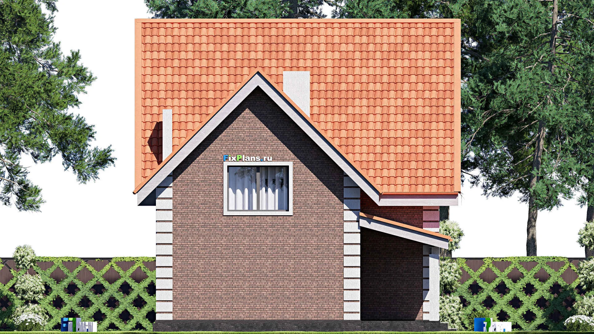 F-19223 - Проект дома с мансардой 9 на 17, площадью 200 м² с 3 спальнями